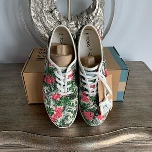 TOMS Cordoned  Indio Multi Floral Canvas Sneakers